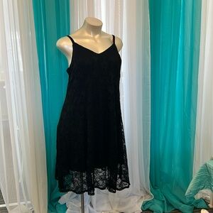 Black Lace Slip Dress